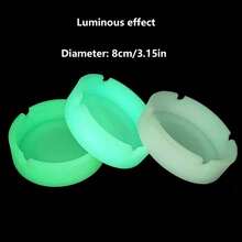 1 Stück Silikon Aschenbecher, hochwertige Tarnmuster Design Leuchtet im Dunkeln Raucher Zubehör, rutschfest