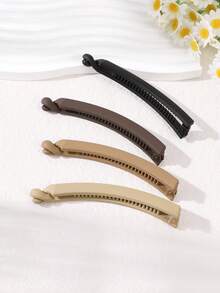 2/4 piezas Clip de banana mate vertical, clip para coleta alta, pasador para cabello fino, sujetador de coleta, accesorios para el cabello, pinzas de garra, pasadores de cabello