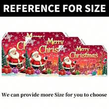 1 قطعة لافتة ديكور خلفية سانتا كلوز وأيل الرنة للاحتفالات الداخلية والخارجية، أعياد الميلاد، احتفالات الذكرى السنوية مع ديكورات جدارية احتفالية بالكريسماس، سهلة الاستخدام، لا تحتاج كهرباء، ديكورات عيد الميلاد - متعدد الألوان - مشاهدة 8