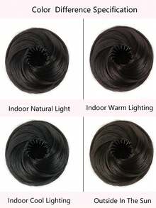 1 件优雅女士发型，发髻甜甜圈发髻假发，4 英寸弹性夹式接发，耐热合成纤维，多功能设计适合所有发质，牢固贴合，适合所有女性日常使用和活动的发饰，发型套装，美发工具套装，发型工具