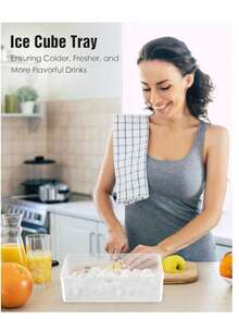 1 件 33 腔蓝色冰球制作模具带盖，冰箱冰块托盘，用于鸡尾酒饮料冷冻球 - 彩色 - 查看 6