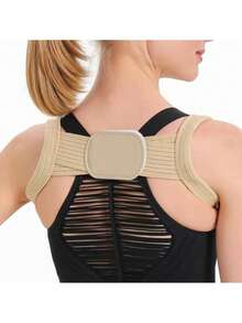 1件成人背部姿势矫正器，锁骨背部支撑带，用于矫正姿势，适合室内、办公室、学生旅行，也可作为生日礼物送给朋友，具有背部支撑、束腰、胸部加压支撑、女性姿势矫正等功能。