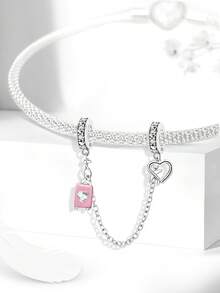 1 pieza Cadena de decorativa de plata de ley 925 de varios colores, adecuada para hacer pulseras y joyas DIY para mujeres - Plateado - Ver 6