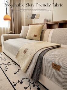 1 Tấm đệm ghế sofa thân thiện với thú cưng, thoáng khí, giống vải lanh, có nhãn chữ MD - Vỏ bọc ghế sofa hiện đại tối giản, chống trượt và có thể giặt bằng máy, dành cho ghế sofa mô-đun 1-4 chỗ ngồi, lý tưởng cho phòng khách, phòng ngủ, văn phòng, trang trí nhà cửa - Nhiều màu - Xem 2