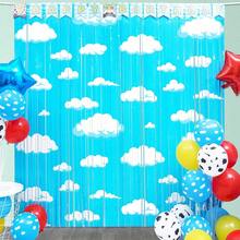 Đồ chơi hoạt hình lấy cảm hứng từ câu chuyện trang trí tiệc sinh nhật, gói 1/2/4 đạo cụ chụp ảnh tiệc câu chuyện hoạt hình, tua rua mây trắng bầu trời xanh, tua rua chụp ảnh câu chuyện hoạt hình, phông nền tiệc câu chuyện hoạt hình - Nhiều màu - Xem 3