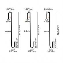 1/3 pezzi Ganci appendicorone extra large e spessi, rastrelliera vintage in ferro nero senza chiodi per decorazione porta, appendiabiti versatile adatto per decorazioni natalizie, autunnali, di Capodanno, decorazioni per la casa, decorazioni natalizie, decorazioni per la stanza, inverno