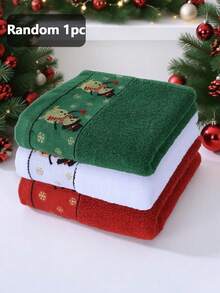 Conjunto de 3 toalhas bordadas com veados fofos de Natal de 40 x 75 cm, macias e absorventes que não soltam pelos, para banho, rosto, casa, banheiro, piscina, hotel, toalhas absorventes premium de secagem rápida para adultos, presente de Natal maravilhoso, toalhas de banho quentes para decoração de inverno para salão de beleza, esportes de hotel, itens essenciais para casa, toalha, cuidados com a pele