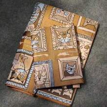Pharaoh's Cat, Vintage Creative Interesting Notebook, Premium Fabric Cover Personalized Planner, Handmade Original Personalized Notebook, Cute Cat Fabric Diary, Collectible Notebook, Collectible Planner - Cat Notebook - View 7