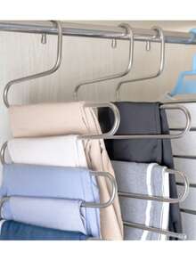 3 Móc treo quần áo hình chữ S bằng thép không gỉ - Chống trượt và tiết kiệm không gian, sắp xếp quần, quần jean và khăn quàng cổ, Giải pháp lưu trữ và sắp xếp tủ quần áo, Vật dụng lưu trữ không thể thiếu trong gia đình - Nhiều màu - Xem 19