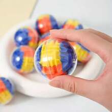 毕业季1件透明3D迷宫球玩具，滚球减压游戏 - 训练手眼协调能力、注意力和耐力，减压玩具（颜色随机），圣诞节/复活节礼物 - 彩色 - 查看 10