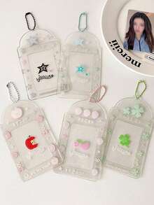 Kpop Photocard Holder, 3 Inch Cute PVC Photo Card Holder Fof Kpop Album Idol Card Credit ID Bank Card - 彩色 - 查看 2