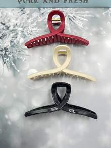 1 Stück/3 Stück/6 Stück einfarbige lässige Silikon Haarklammern, 2025 neue stilvolle Silikon Haarklammern für Weihnachten, Strand, Reise, Party, Urlaub, Schulanfang, süße Haaraccessoires Herbst Winter elegante Haarspange