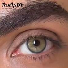 FRESH LADY Freshlady 自然色美瞳 X-棕色绿光 14.00mm 彩色隐形眼镜 1年抛型 - 綠色 - 查看 7