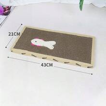 1 件剑麻猫抓板，瓦楞纸板猫抓板玩具，大号老鼠和鱼形带边缘，耐用防刮 - 彩色 - 查看 18