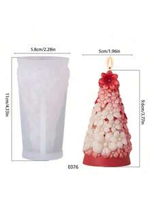 Christmas Tree Series Cedar Silicone Candle Mold DIY Christmas Holiday Fragrance Plaster Mold Decor - White - View 5