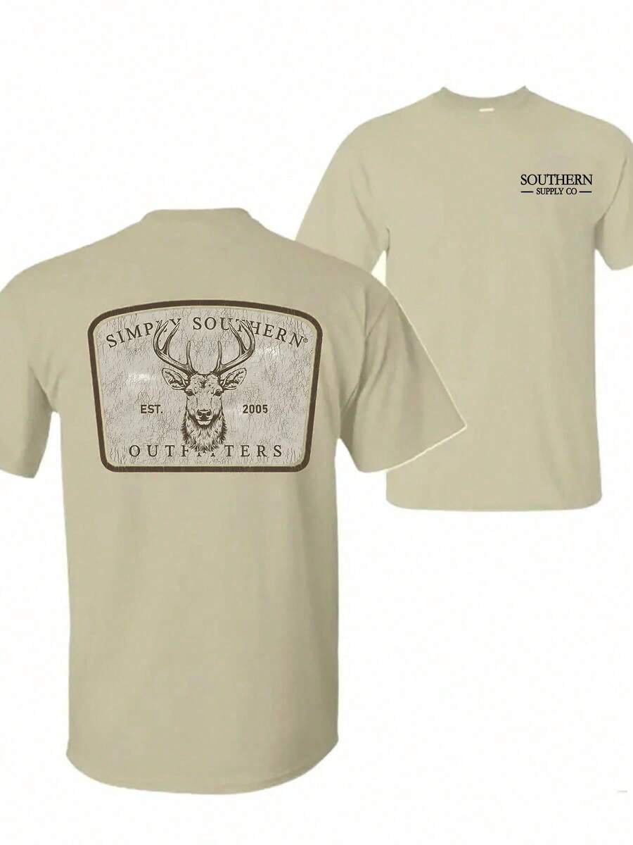 Double Sided Printed Pure Cotton, Simple Southern Printed T-Shirt, Suitable For Daily Wear, Essential For Easy Summer Dressing, Comfortable Short Sleeved Outdoor Holiday Sports, Gift T-Shirt, Holiday Gift