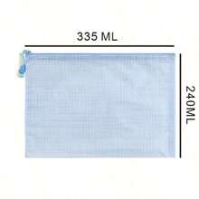 5pcs Macaron Colorful Mesh A4/A5/A6 Zipper Bags, PVC Transparent Waterproof, Multipurpose Storage For Books, Documents, Stationery, School & Office Supplies,Back To School,School Supplies - Nhiều màu - Xem 6