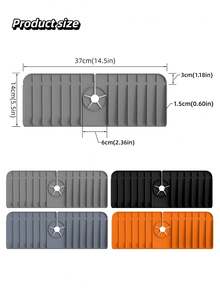 1pc Faucet Drain Mat Sink Splash Pad Silicone Drain Mat Sink Table Hand Washing Water Pad Silicone Waterproof Mat Silicone Drying Mat,Non-Slip Kitchen Mats For Sink Side, Natural And Hygienic Kitchen Essential For Home And Kitchen Room Decor, Part Of Your Cozy Fall& Winter Styles And Christmas Decorations