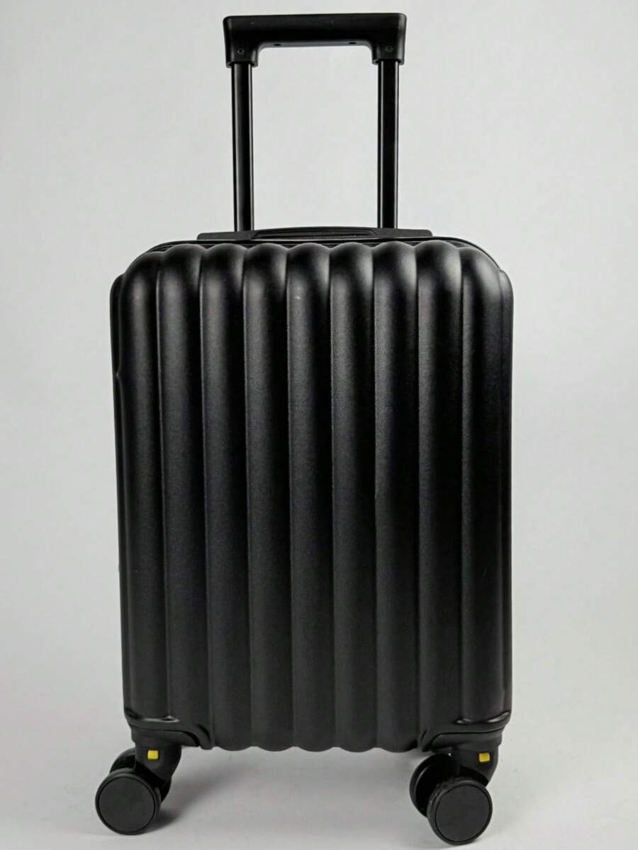 ANAC Standard Travel Carry-On Suitcase 10kg ABS Resistant | Double 360° Wheels Built-In Padlock USB Input Expandable Zipper Anti-Theft - 黑色 - 查看 1