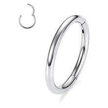 1 Pc Of Stainless Steel Simple 18K Gold Plated Hoop Earrings For Women Or Girls, Delicate Cartilage Hoop, Tiny Spiral Hoop, Gold Hoop, Silver Hoop Set Minimalist Taggs Hoop, Conch Hoop For Men, Mini Piercing Hoop Jewelry Everyday, Suitable For Everyday Wear, 16 Gauge 6mm, 7mm, 8mm, 9mm,10mm 12mm - Silver - View 10