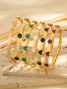 1 pieza de pulsera de acero inoxidable de color elegante y de lujo con estilo clásico, duradera y adecuada para uso diario, ideal como regalo de vacaciones