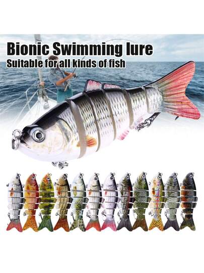 bionic swimming fishing lure TRUSCEND Tilapia Segmented Jointed Swimbait TRUSCEND Bionic Tilapia Jointed Swimbait features 6 segments Loopunk 5 Pack Bionic Swimming