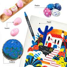 Acrílicos Marcadores - Set de 120 Colores, Resistente al Agua, Rotuladores de Arte para Pintar en Piedra, Vidrio, Madera yás - 120 Colores - Ver 8