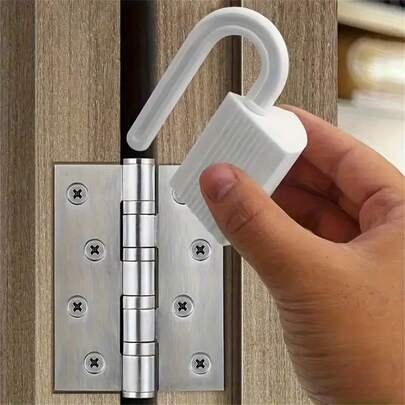 2pcs/Set 360° Rotatable Anti-Pinch Door Stopper, Suitable For Bedroom & Bathroom Doors, Prevents Finger Pinching (White)