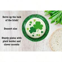 36 - Count Disposable ''s Day Paper Dessert Party Plate, Everyone's Irish Shamrock