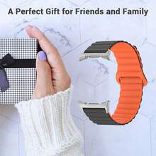 三条装 Galaxy Watch 8 链式磁吸硅胶表带，兼容三星 Galaxy Watch 8 40mm/44mm/Galaxy Watch 8 Classic 46mm，男女通用柔软硅胶磁吸替换表带 - 彩色 - 查看 7