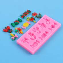 1 pièce Moule en silicone pour bonbons et chocolats de Noël, moule de décoration de gâteau en forme de béquilles, pour la confection artisanale de bonbons, chocolats, biscuits, pain, argile, résine époxy. Décorations de Noël, pyjamas de Noël, cadeaux de Noël, décoration de Noël