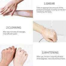 3pcs Underarm Lightening Cream - Skin Lightening Cream - Intimate Areas, Inner Thigh, Armpit, Dark Elbows And Knees, Bikini Areas, Underarm, Private Parts - White - View 8