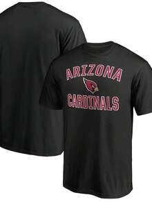 Arizona Rdinals Victory Arch T-Shirt - Black220G Classic Pure Cotton T-Shirt - The Perfect Combination Of Casual And Sporty Black Top For Both Men And Women, Suitable For Daily Wear And Gym, Is A Warm Gift For Husband And Wife - 黑9 - 查看 1