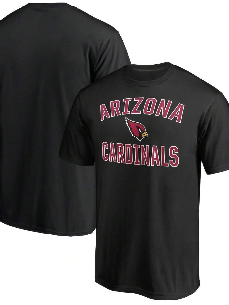 Arizona Rdinals Victory Arch T-Shirt - Black220G Classic Pure Cotton T-Shirt - The Perfect Combination Of Casual And Sporty Black Top For Both Men And Women, Suitable For Daily Wear And Gym, Is A Warm Gift For Husband And Wife - 黑9 - 查看 1