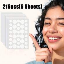 720片/432片/36片装隐形透明圆形脸贴，可移除无痕圆形贴纸，防水防汗迷你贴纸，使用简单，便携，高粘性圆形透明贴纸，适合聚会、办公室、万圣节等场合，可爱贴纸（仅供装饰用途，非化妆品），价格实惠，圣诞礼物，化妆品，化妆工具，廉价小玩意，礼物，女士礼物，圣诞礼物