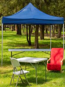 Carpa Toldo Plegable 3x3 Impermeable Y Reforzado  Color Azul Y ROJO - Azul - Ver 5