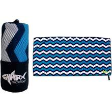 SHARX Toalla Deportiva Grande de Microfibra| Absorbente y fácil de Lavar| Ideal para Deportes y Actividades al Aire Libre| 80 x 160 cm. - Azul - Ver 4