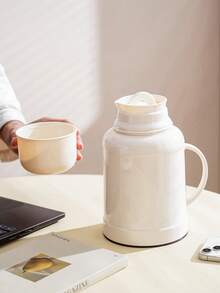 1 Stück 1000ML/33,8oz Haushalt Thermoskanne, Mini Wärmflasche, hochwertige Glasinnenbeschichtung Kaffeekanne