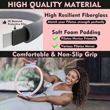 Pilates Ring And Ball Set, Adjustable Ankle Wrist Weights, Resistance Bands, Pilates Equipment Home Workout Kit To Tone, Sculpt And Strengthen, Fitness Magic Circle Rings Yoga Women - Hồng - Xem 4