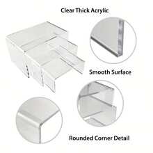 Rialzi espositivi in acrilico per gioielli, dolci e action figure - Supporti e accessori versatili per esposizione, perfetti per cupcake, caramelle e collezioni - Ideali per esposizioni al dettaglio, decorazione della casa ed eventi - Migliora la tua presentazione con mensole rialzate eleganti e funzionali per ogni occasione - Trasparente - Visualizzare 6