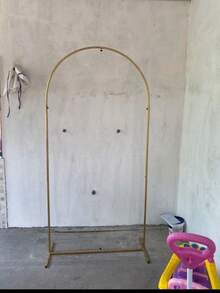 Iron Roman Arch Stand – 2m High X 1m Wide | Ideal For Party And Birthday Decorations - Gold - View 2