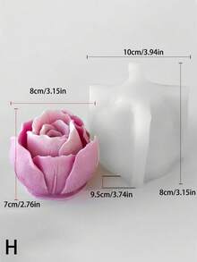 1 件 3D 牡丹玫瑰硅胶模具，适用于蜡烛/蜡/树脂/石膏 DIY + 母亲节礼物 + 家居装饰 + 花卉扩散效果 + 节日装饰 - 白色 - 查看 12