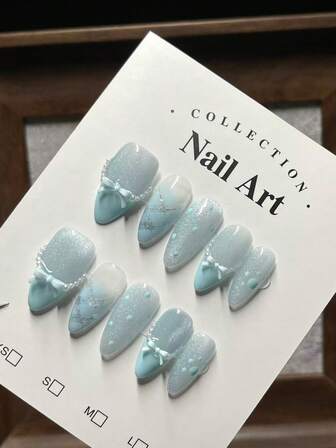 10 piezas/paquete Decoraciones de arte de uñas hechas a mano de lujo con perlas de ojos de gato azul marino y garras de gato rubor