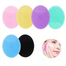 Silicone Face & Scalp Brush - 2PC Soft Bristle Massager For Blackhead/Cleansing