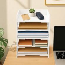 Shoze Office Paper Organizer For Desk Desktop File Holder Desk Letter Tray A4 Paper Holder Document Storage Rack For Home Office School - 5-Tier - View 4