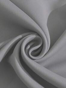 1pc Soft & Skin-Friendly Multi-Functional Blackout Curtain, Elegant Minimalist Solid Retro Gray Color For Living Room & Bedroom, UV Protection - Light Grey - View 5