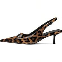Women's Pointed Toe Slingback Heels Metal Buckle Ankle Strap Kitten Low Heel Pumps 2 Inch Stylish Retro Women Shoes-20256688 - Báo bằng sáng chế - Xem 10