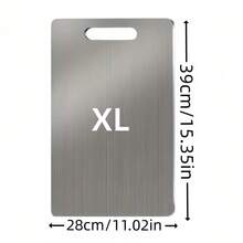 1 件优质钛合金切菜板 - 双面设计，不锈钢，适用于厨房和餐厅，厨房切菜板，日本双面医用级钛切割垫 - 高级卫生且耐用