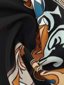 Men's Contrast Color Totem Print Shirt, Street Fashion, Long Sleeve Top