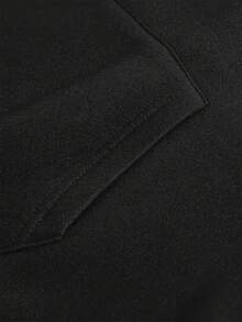 Sudadera casual con estampado mariposa y letras Viva México con capucha manga larga otoño invierno para uso diario calientita - Negro - Ver 3